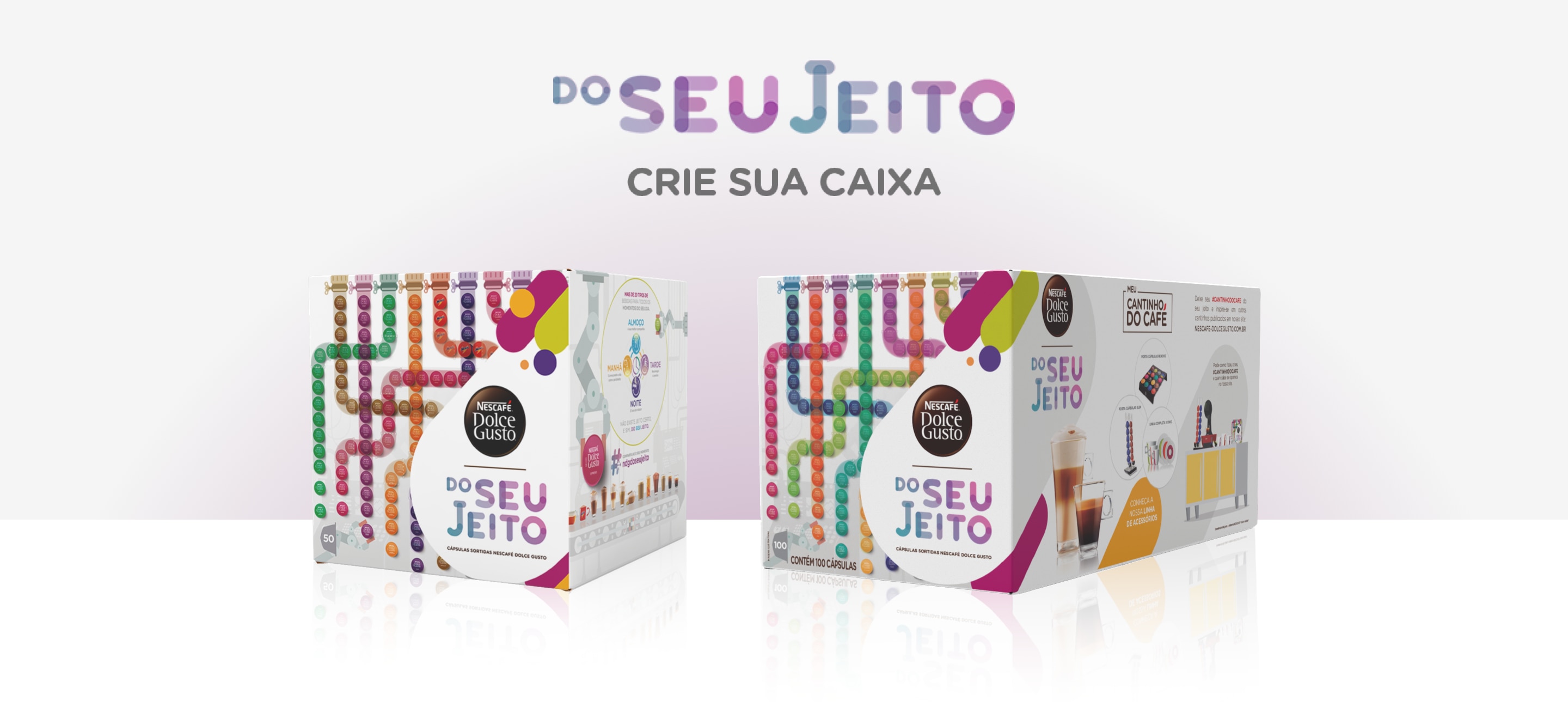 Caixa com sabor personalizado - 50 ou 100 cápsulas