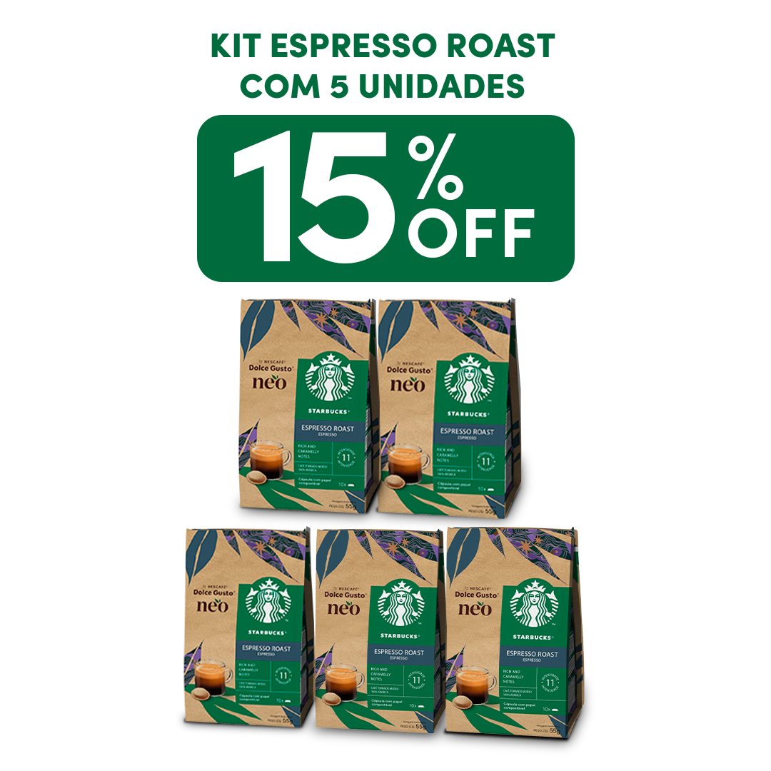 Kit NEO Espresso Roast com 15% OFF - 50 cápsulas