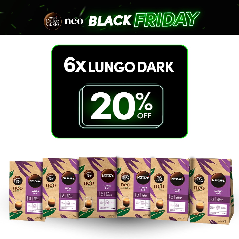Combo NEO Lungo Dark - 6 Caixas 20% OFF