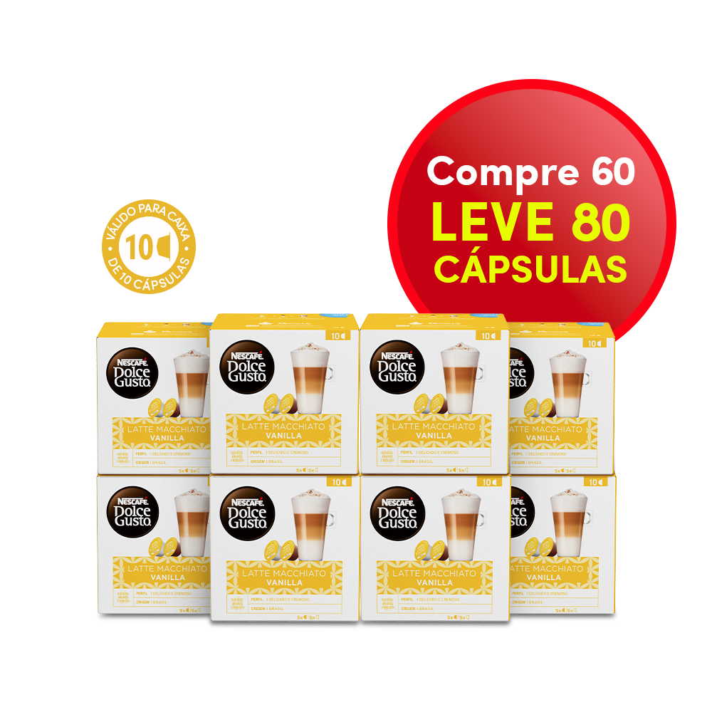 COMBO VANILLA LATTE MACCHIATO LEVE 80 PAGUE 60