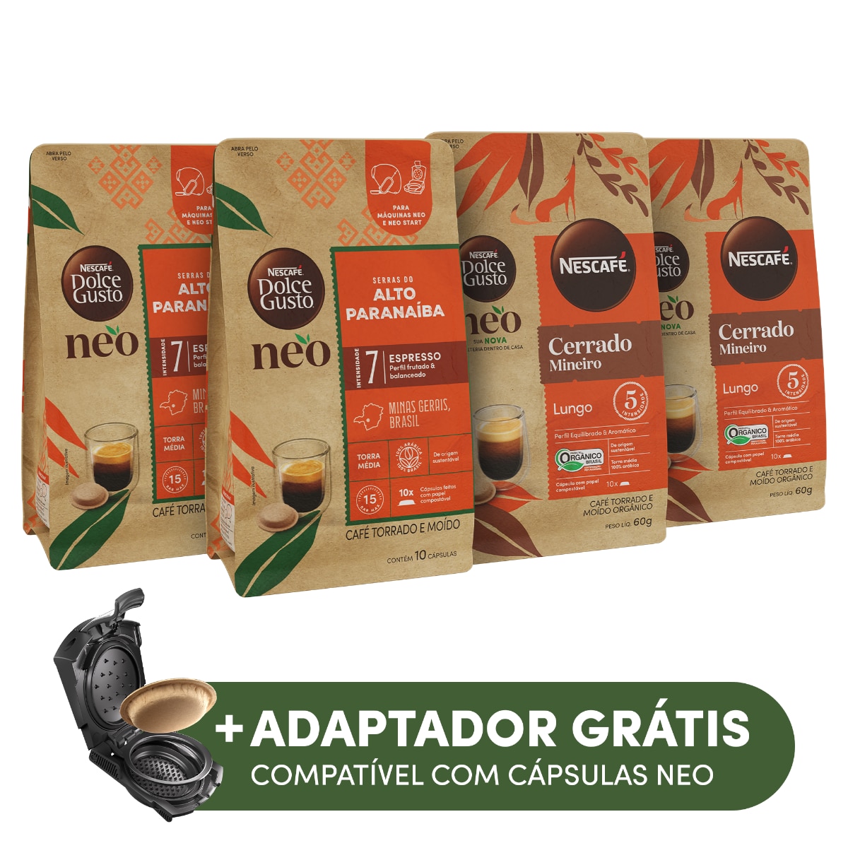 Combo compatíveis Adaptador NEO Start - 40 cápsulas