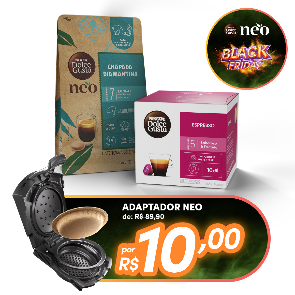 KIT ORIGINAL + CAFÉ NEO + ADAPTADOR NEO START