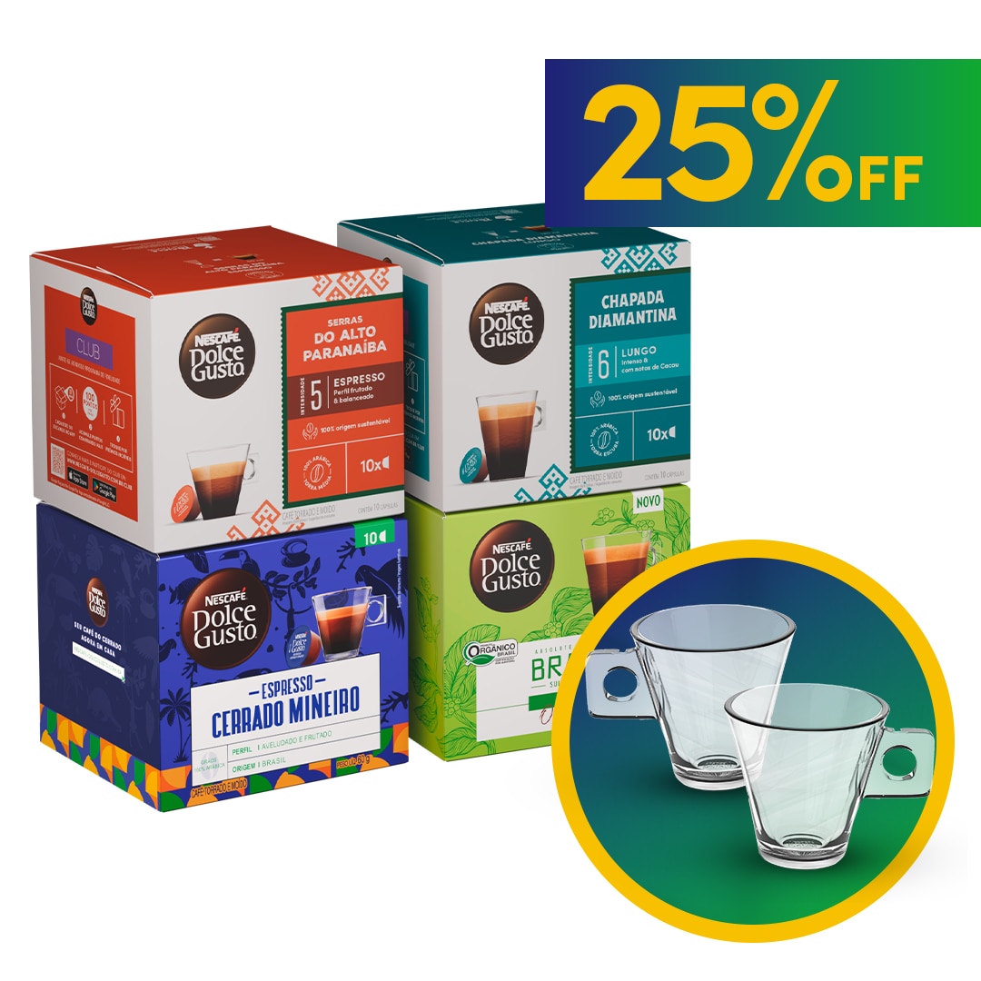 COMBO BRASILEIRO + PAR DE XÍCARAS - 25% OFF