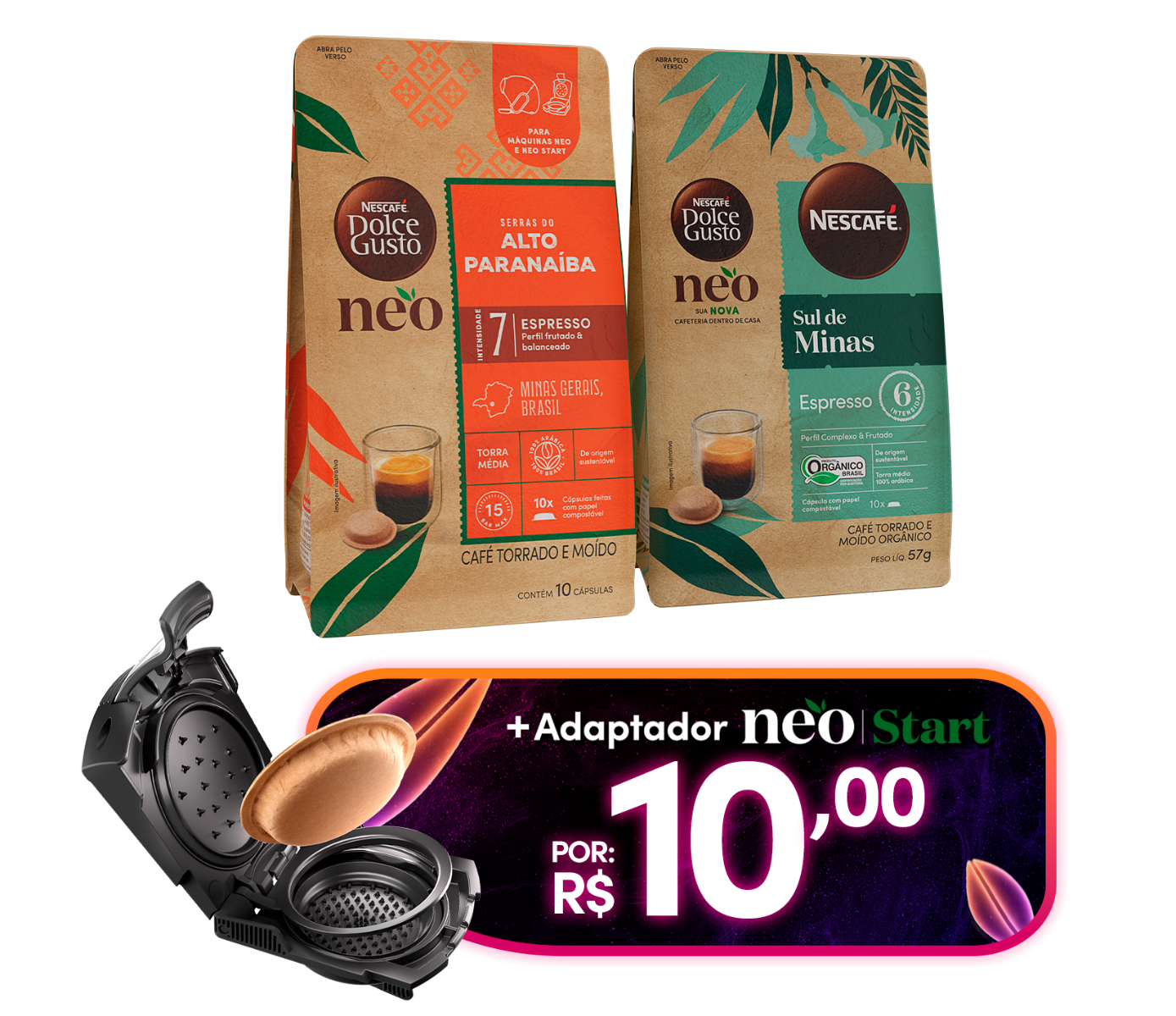Kit Compatíveis Adaptador NEO Start
