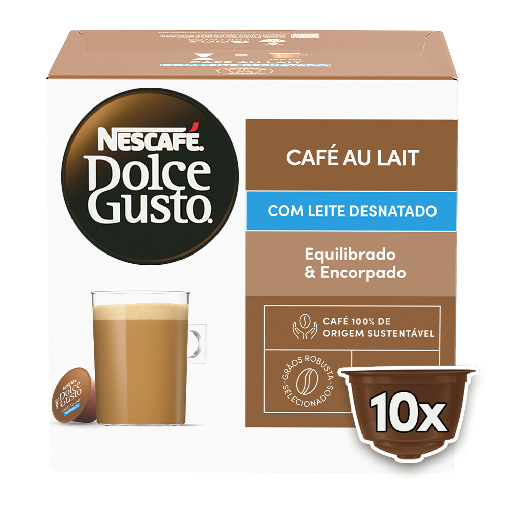 CAFÉ AU LAIT DESNATADO 10 CÁPSULAS