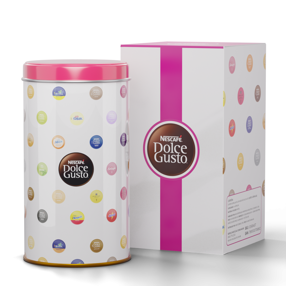 Capsule holder tin, various flavors.