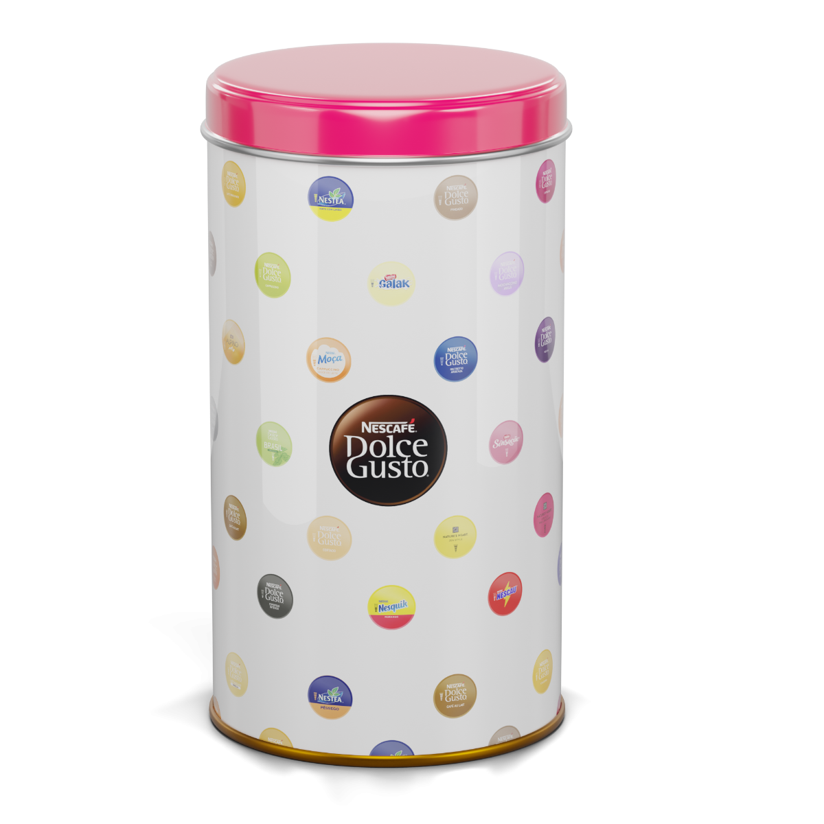 Capsule holder tin, various flavors.