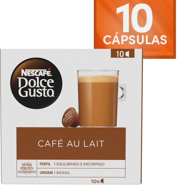 Café Au Lait 10 Cápsulas Nescafé Dolce Gusto