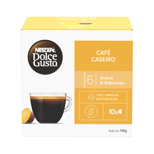 Café Caseiro 10 Cápsulas Nescafé Dolce Gusto