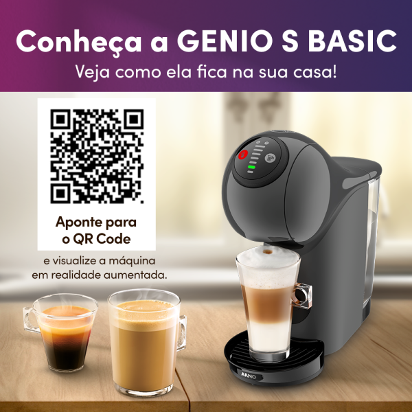Cafeteria Genio S Basic Grafite 220V | NESCAFÉ® Dolce Gusto®