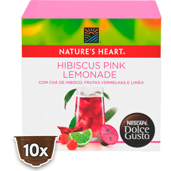 NATURE'S HEART HIBISCUS PINK LEMONADE 10 CÁPSULAS