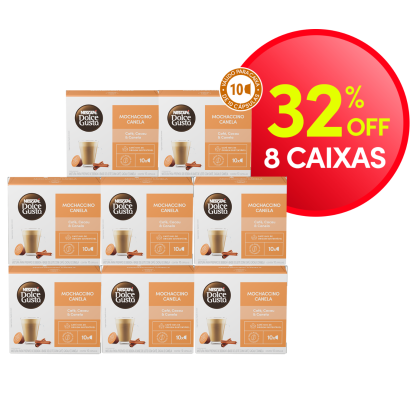 COMBO MOCHACCINO CANELA 8 CAIXAS COM 32% OFF