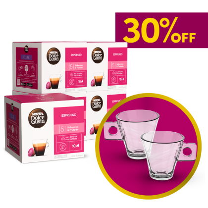 COMBO ESPRESSO 5 CAIXAS + PAR DE XÍCARAS 35% OFF
