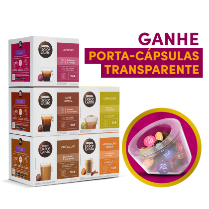 COMBO BOAS VINDAS COM PORTA CÁPSULAS GRÁTIS