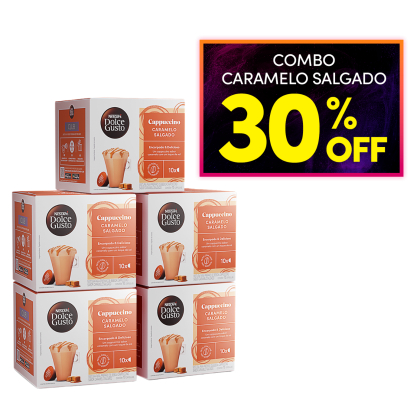 COMBO CARAMELO SALGADO 5 CAIXAS COM 30% OFF