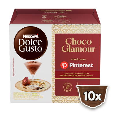 Front view of Chocoglamour (10 pods) box