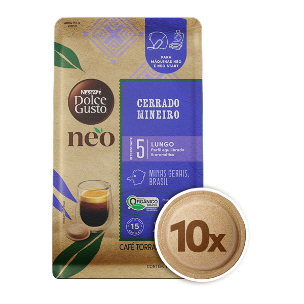 NEO Lungo Cerrado Orgânico 10 Cápsulas