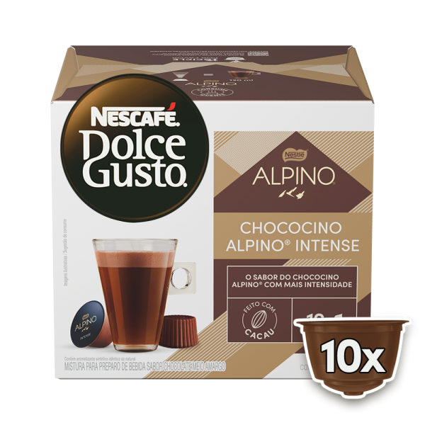 CHOCOCINO ALPINO INTENSE 10 CÁPSULAS 
