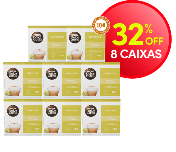 COMBO CAPPUCCINO 8 CAIXAS COM 32% OFF