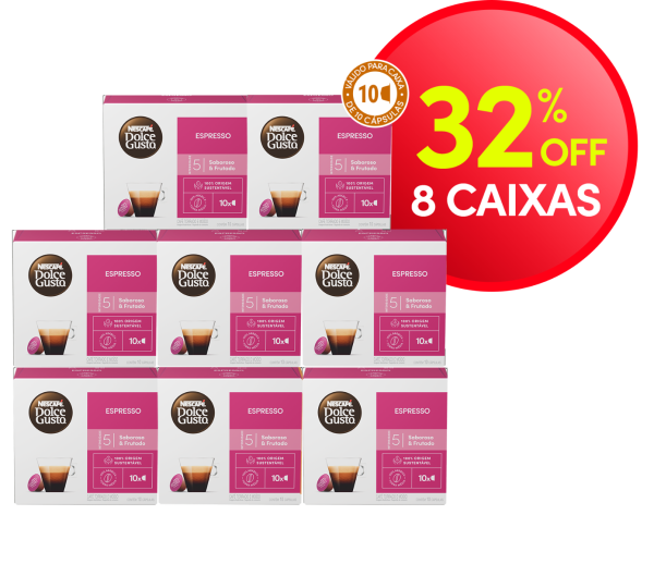 COMBO ESPRESSO 8 CAIXAS COM 32% OFF