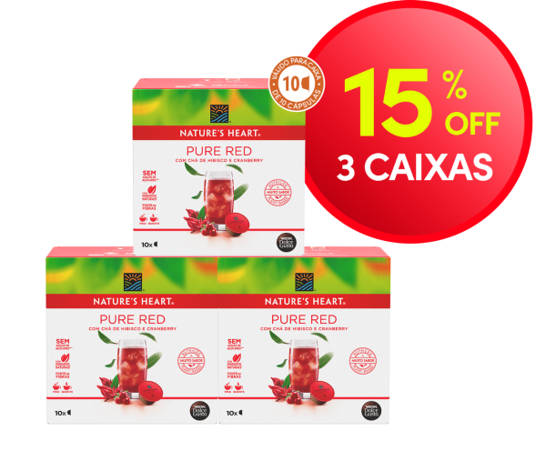 COMBO NATURE'S HEART PURE RED 3 CAIXAS COM 15% OFF