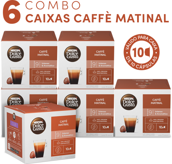 COMBO CAFFÈ MATINAL 6 CAIXAS COM 32% OFF