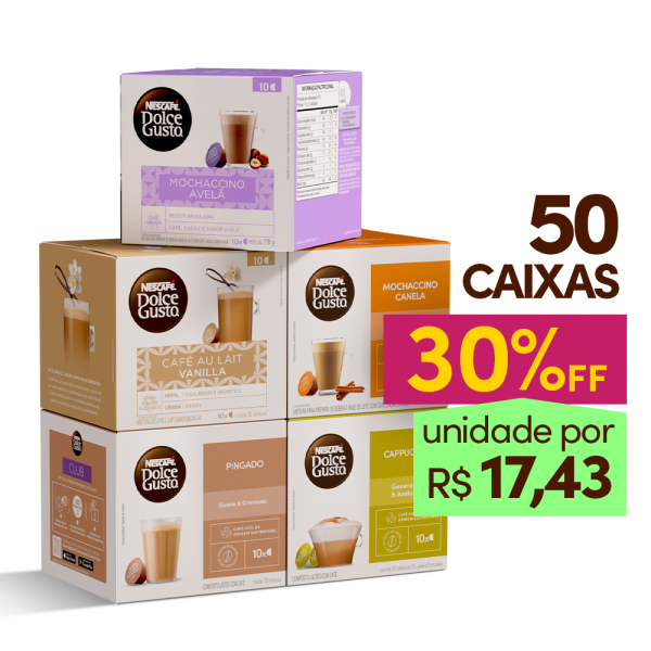 AMANTE DE LATTES 50 CAIXAS - 30% OFF | PARA NEGÓCIOS