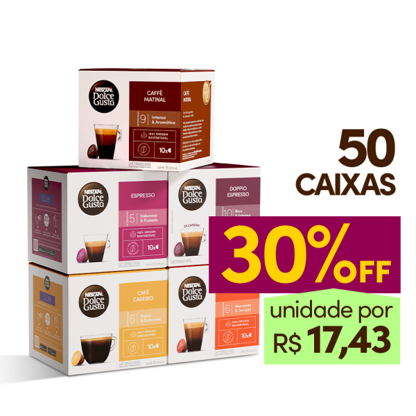 AMANTE DE CAFÉS 50 CAIXAS - 30% OFF | PARA NEGÓCIOS