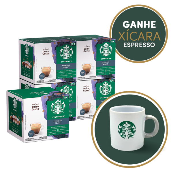 COMBO STARBUCKS 5 ESPRESSO ROAST COM XÍCARA GRÁTIS