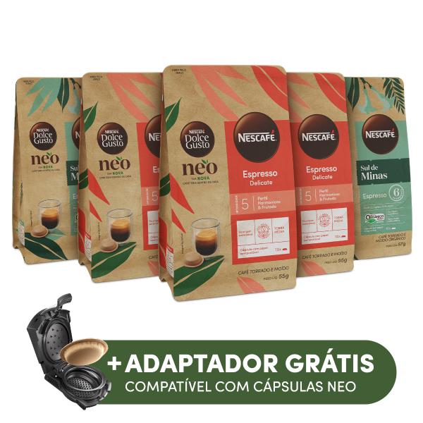 Combo compatíveis Adaptador NEO Start - 50 cápsulas