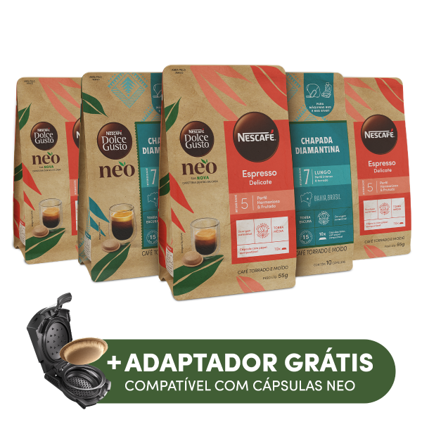 Combo compatíveis Adaptador NEO Start - 50 cápsulas
