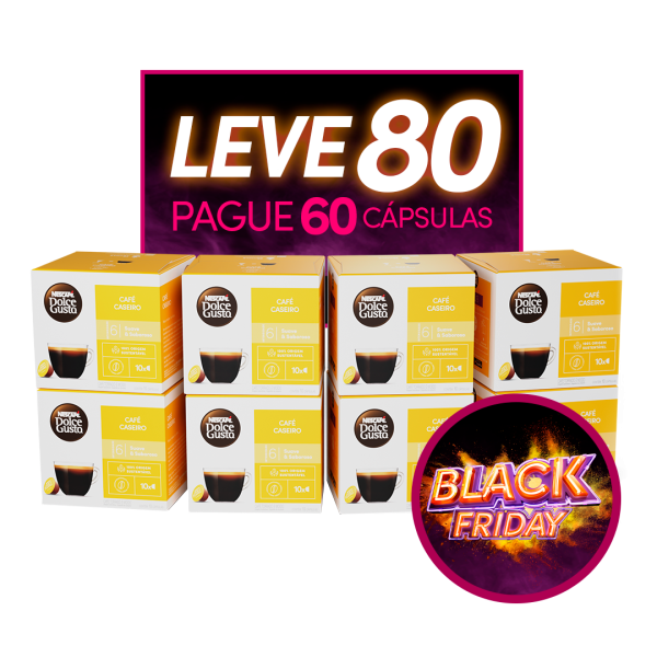COMBO CAFÉ CASEIRO LEVE 80 PAGUE 60 CÁPSULAS