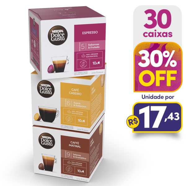 AMANTE DE CAFÉS 30 CAIXAS - 30% OFF | PARA NEGÓCIOS