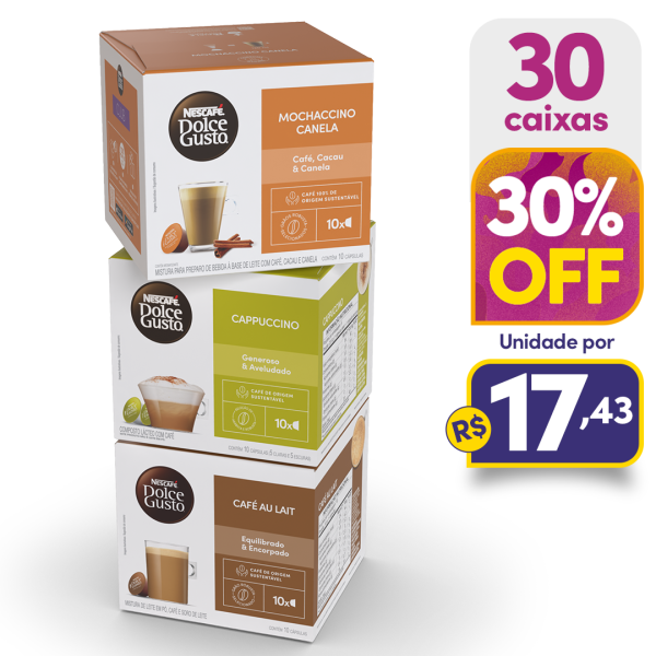 AMANTE DE LATTES 30 CAIXAS - 30% OFF | PARA NEGÓCIOS