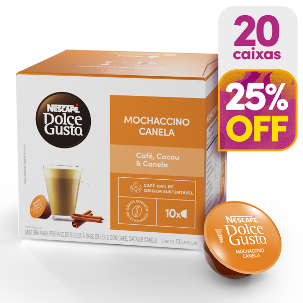 MOCHACCINO CANELA 20 CAIXAS - 25% OFF | PARA NEGÓCIOS