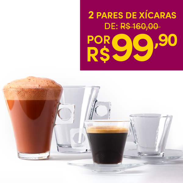KIT 4 XÍCARAS PARA ESPRESSOS E CHOCOLATES