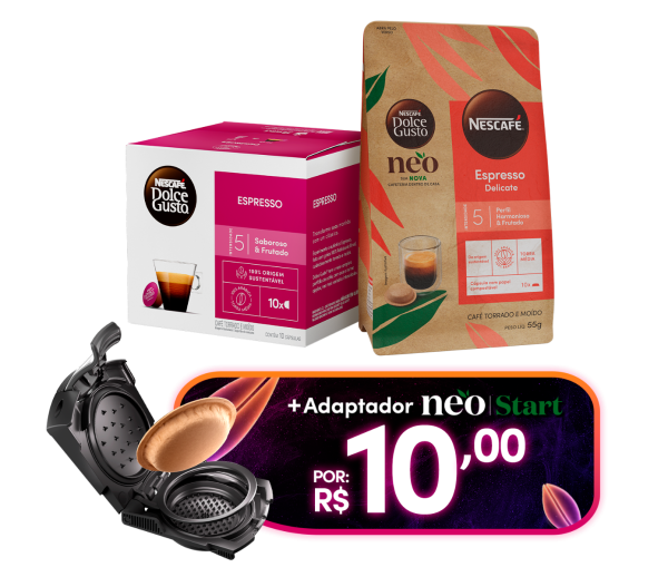 KIT ESPRESSO + CAFÉ NEO + ADAPTADOR