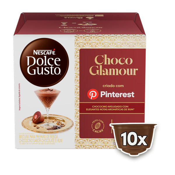 Front view of Chocoglamour (10 pods) box