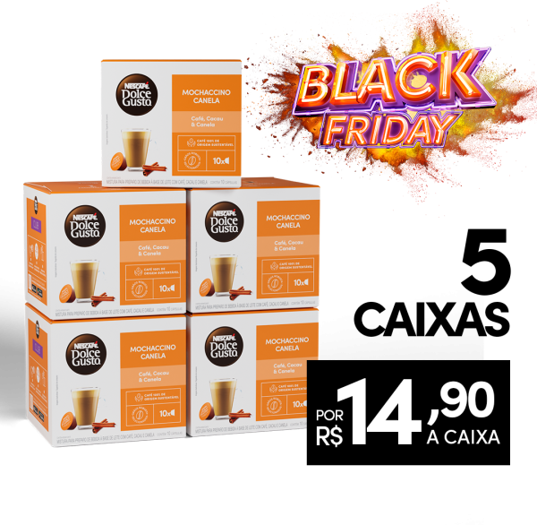 COMBO MOCHACCINO CANELA 5 CAIXAS | ESPECIAL BLACK FRIDAY