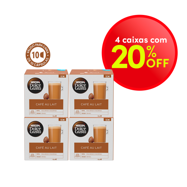 COMBO CAFÉ AU LAIT 4 CAIXAS COM 20% OFF