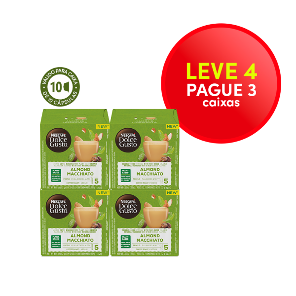 Combo Macchiato  Amêndoa Vegano Leve 4 Pague 3