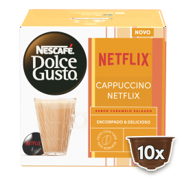 CAPPUCCINO NETFLIX SABOR CARAMELO SALGADO 10 CÁPSULAS