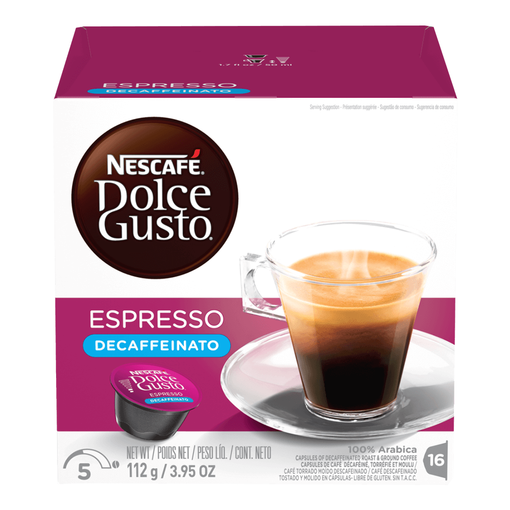 Cápsulas Café Espresso Decaffeinato Nescafé Dolce Gusto
