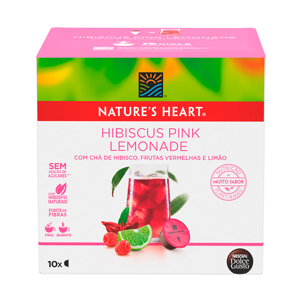 NATURE'S HEART HIBISCUS PINK LEMONADE 10 CÁPSULAS