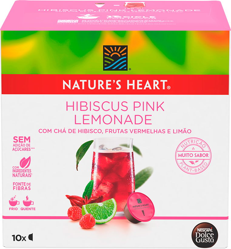 NATURE&#039;S HEART HIBISCUS PINK LEMONADE 10 CÁPSULAS