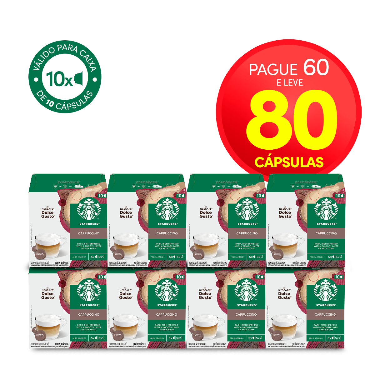 COMBO STARBUCKS 5 ESPRESSO ROAST COM XÍCARA GRÁTIS