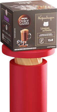 Caixa de cápsulas língua de gato