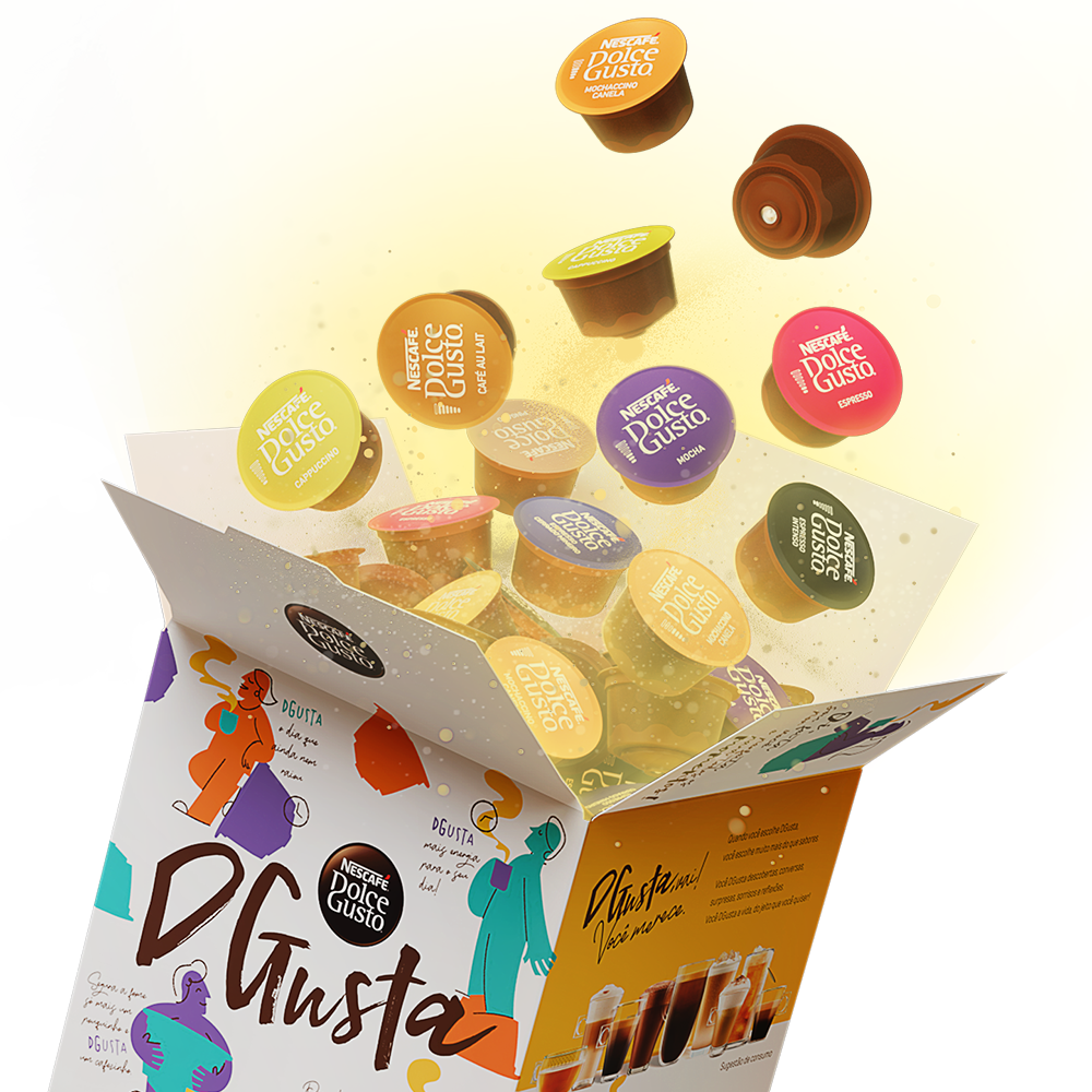 Caixa com sabor personalizado - 50 ou 100 cápsulas